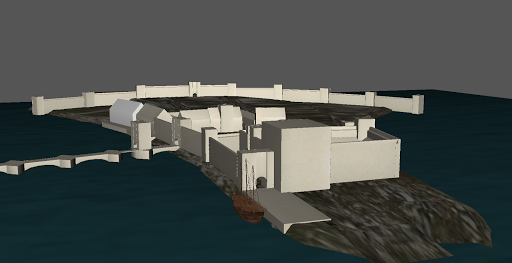 View of the model of the city of Tchahua, as it exists at the moment