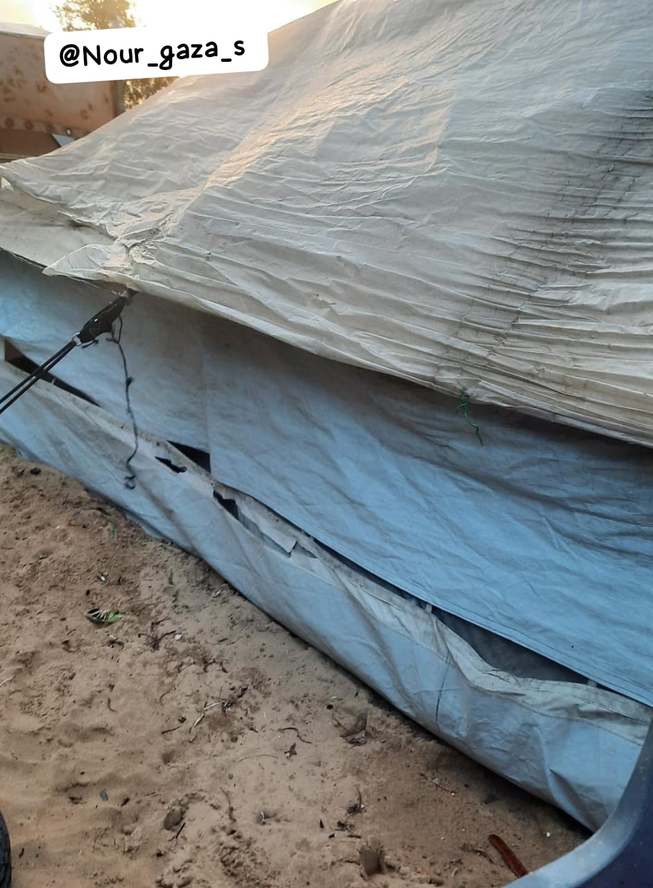 Our tent is badly torn